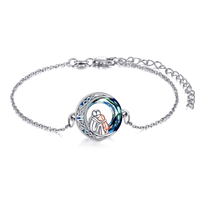 Bracelet de la Chance Ajustable en Argent Sterling avec Motif de Chien