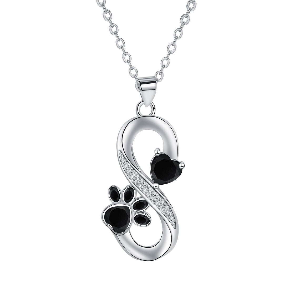 Collier Cœur et Patte d'Amour Infini
