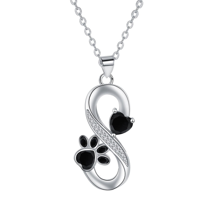 Collier Cœur et Patte d'Amour Infini