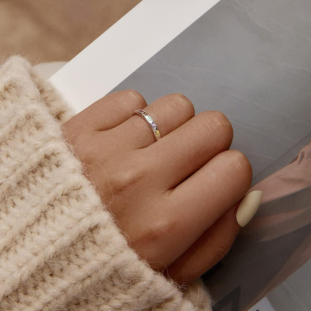 Anneau avec empreinte de patte en argent sterling