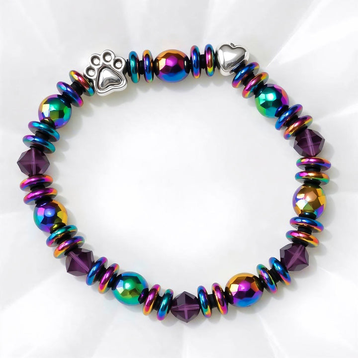 Bracelet charm avec aimant paw