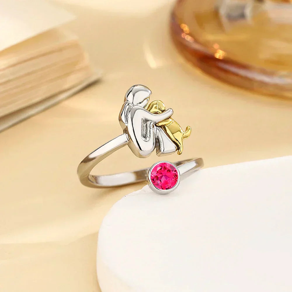 Rose™ - Bague avec icône de chien