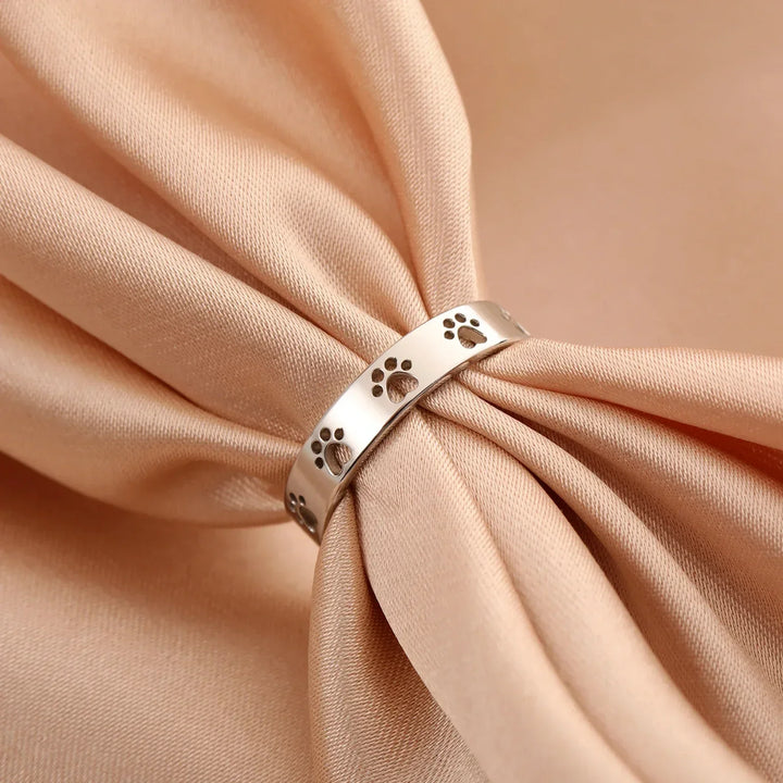 Anneau avec patte en acier inoxydable pour femme