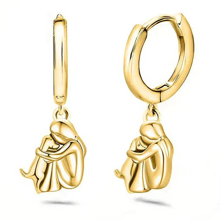 Ginny™ - Boucles d'oreilles avec icône de chien (fermeture ronde)