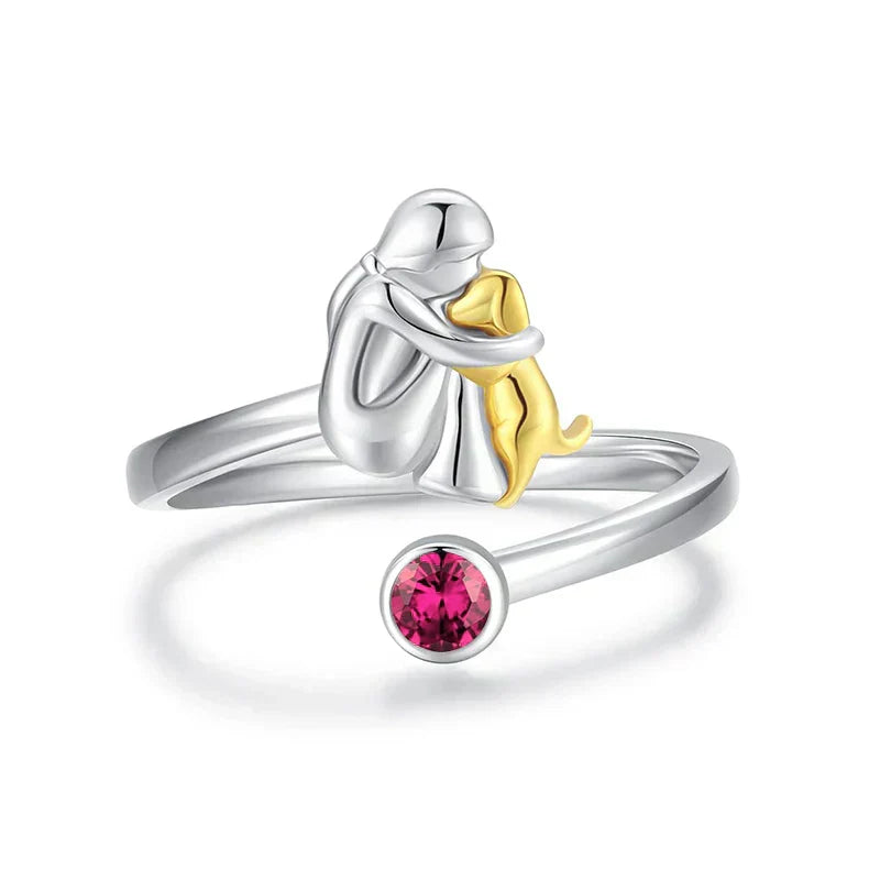 Rose™ - Bague avec icône de chien