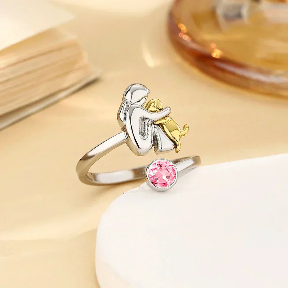 Rose™ - Bague avec icône de chien